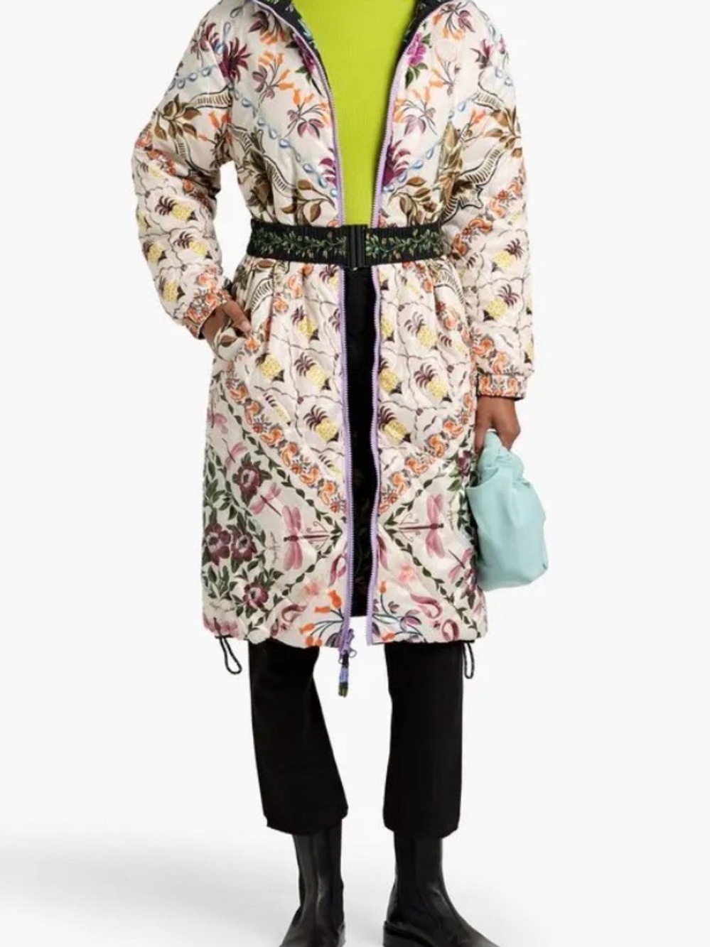 ⭐️NWT Farm Rio Black Winter Garden Reversible Puffer Coat⭐️ - Picture 5 of 14
